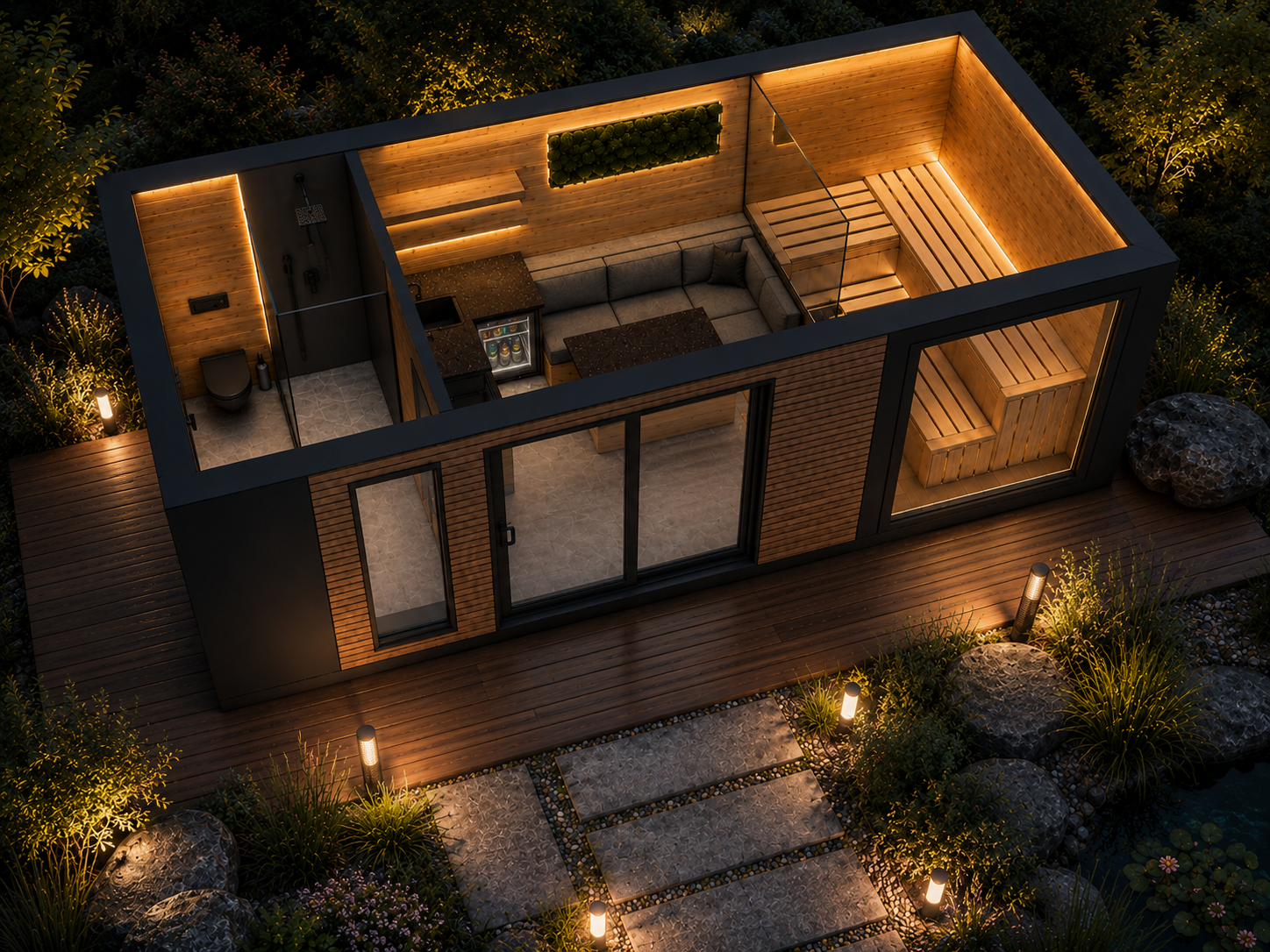 YOUCUBE Spa — Entspannung bei Abendlicht